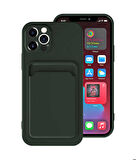 iPhone 12 Pro Uyumlu ​​Zore Ofix Kapak-Koyu Yeşil