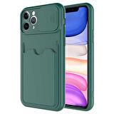 iPhone 11 Pro Uyumlu ​Zore Kartix Kapak-Koyu Yeşil