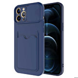 iPhone 12 Pro Uyumlu ​Zore Kartix Kapak-Lacivert
