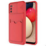 Galaxy A02S Uyumlu ​Zore Kartix Kapak-Kırmızı