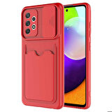 Galaxy A72 Uyumlu ​Zore Kartix Kapak-Kırmızı
