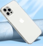iPhone 12 Pro Uyumlu Zore Kamera Korumalı Süper Silikon Kılıf-Renksiz