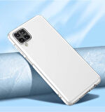 Galaxy A12 Uyumlu Zore Kamera Korumalı Süper Silikon Kapak-Renksiz