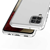 Galaxy A12 Uyumlu Zore Kamera Korumalı Süper Silikon Kapak-Renksiz