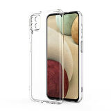 Galaxy A12 Uyumlu Zore Kamera Korumalı Süper Silikon Kapak-Renksiz