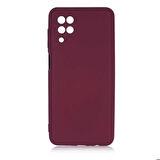 Galaxy A12 Uyumlu Zore Mara Lansman Kapak-Koyu Mor
