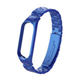 Xiaomi Mi Band 5 Uyumlu KRD-04 Metal Zore Kordon-Lacivert