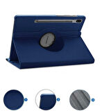 Galaxy Tab S7 FE LTE (T737-T736-T733-T730)  Uyumlu ​FRMS Dönebilen Standlı Kılıf-Siyah