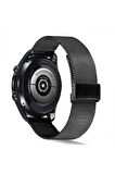 Gear S3 Uyumlu Krd-45 22mm Metal Kordon Siyah