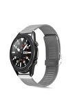 Gear S3 Uyumlu Krd-45 22mm Metal Kordon Siyah
