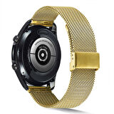 Galaxy Watch 46mm Uyumlu KRD-45 22mm Metal Zore Kordon-Gold