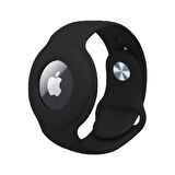 Uyumlu Airtag Anahtarlık Zore Kordon-Siyah