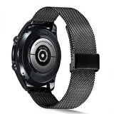 Huawei GT2 46mm Uyumlu KRD-45 22mm Metal Zore Kordon-Siyah