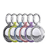 ​Zore Airtag 04 Uyumlu Silikon Anahtarlık-Kırmızı