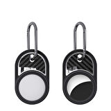 ​Zore Airtag 05 Uyumlu Silikon Anahtarlık-Siyah