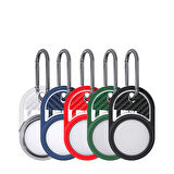 ​Zore Airtag 05 Uyumlu Silikon Anahtarlık-Yeşil