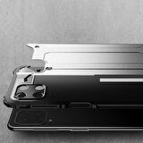 Galaxy A22 4G Uyumlu Zore Crash Silikon Kapak-Kırmızı