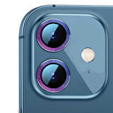 iPhone 12 Mini Uyumlu Ensueno CL-02 Kamera Lens Koruyucu-Colorful