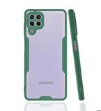 Galaxy M32 Uyumlu Zore Parfe Kapak-Koyu Yeşil