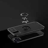 iPhone 13 Mini Uyumlu Zore Ravel Silikon Kılıf-Siyah-Kırmızı