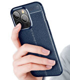 iPhone 13 Pro Max Uyumlu Zore Niss Silikon Kılıf-Lacivert