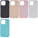 iPhone 13 Pro Max Uyumlu Zore Shining Silikon-Mavi