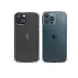 iPhone 13 Mini Uyumlu Zore Kamera Korumalı Nitro Anti Shock Silikon-Renksiz