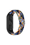 Xiaomi Mi Band 3 Uyumlu Krd-49 Örgü Kordon-denim