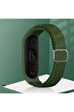 Xiaomi Mi Band 6 Uyumlu Krd-49 Örgü Kordon-mavi
