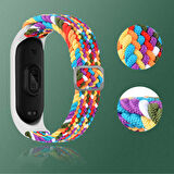 Xiaomi Mi Band 3 Uyumlu KRD-49 Örgü Zore Kordon-Pitaya