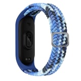 Xiaomi Mi Band 5 Uyumlu KRD-49 Örgü Zore Kordon-Siyah-Beyaz