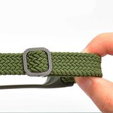 Xiaomi Mi Band 5 Uyumlu KRD-49 Örgü Zore Kordon-Siyah-Beyaz