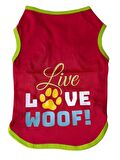 Petmamacı Kedi ve KÜÇÜK Köpek T-Shirt Kırmızı L EN:28 BOY:44CM