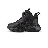 Büyük Erkek Çocuk Sneaker Bot - Siyah, Bilek Boy