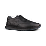 Erkek Klasik Sneaker - Siyah, Hakiki Deri