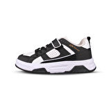Kadın Cırtlı Siyah-Beyaz Sneaker