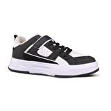 Kadın Cırtlı Siyah-Beyaz Sneaker