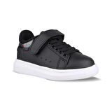 Küçük Erkek Çocuk Sneaker - Siyah-Beyaz, Cırtlı