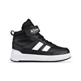 Büyük Erkek Çocuk Sneaker Bot - Siyah-Beyaz, Bilek Boy