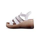 Kadın Günlük Sandalet - Beyaz, Deri