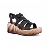 Kadın SIYAH Günlük Sandalet - Siyah, Deri