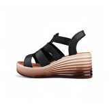 Kadın SIYAH Günlük Sandalet - Siyah, Deri