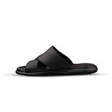 Erkek Günlük Terlik - Siyah, Deri