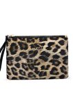 Kadın Basic Clutch Çanta Leopar Desen Taba Siyah (4031-T) 214030