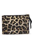 Kadın Basic Clutch Çanta Leopar Desen Taba Siyah (4031-T) 214030