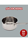 Çelik Kaçerola Sosluk Sütlük 16cm