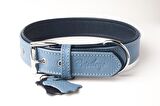 Flotter Hakiki Deri Köpek Boyun Tasması S Mavi Lacivert 2,5x32-41 cm