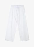 White by Nature Lastikli Bel Rahat Beyaz Kadın Pantolon 381648
