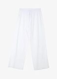 White by Nature Lastikli Bel Rahat Beyaz Kadın Pantolon 381648