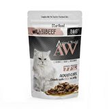 Animal World Sterilised Jöleli Parça Sığır Etli Kısırlaştırılmış Kedi Pouch Mama 80gr